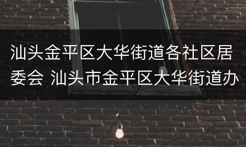 汕头金平区大华街道各社区居委会 汕头市金平区大华街道办事处