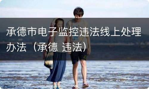 承德市电子监控违法线上处理办法（承德 违法）