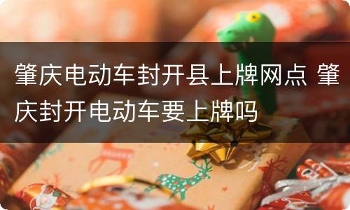 肇庆电动车封开县上牌网点 肇庆封开电动车要上牌吗