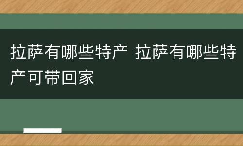 拉萨有哪些特产 拉萨有哪些特产可带回家