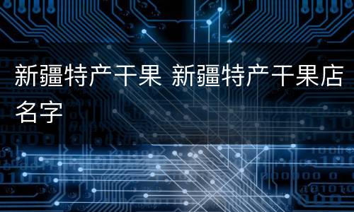 新疆特产干果 新疆特产干果店名字