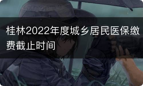 桂林2022年度城乡居民医保缴费截止时间