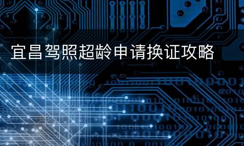 宜昌驾照超龄申请换证攻略