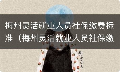 梅州灵活就业人员社保缴费标准（梅州灵活就业人员社保缴费标准表）