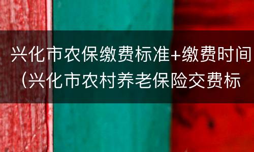 兴化市农保缴费标准+缴费时间（兴化市农村养老保险交费标准）