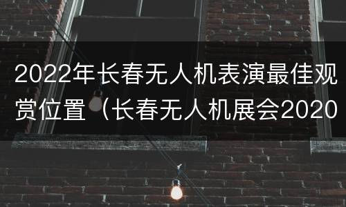 2022年长春无人机表演最佳观赏位置（长春无人机展会2020）