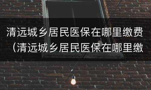 清远城乡居民医保在哪里缴费（清远城乡居民医保在哪里缴费的）