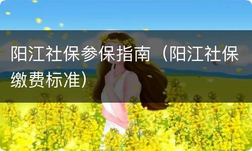阳江社保参保指南（阳江社保缴费标准）