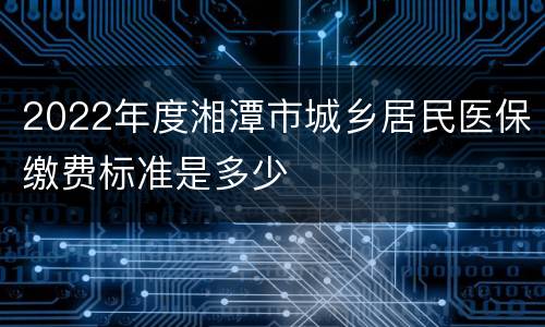2022年度湘潭市城乡居民医保缴费标准是多少