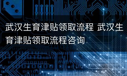武汉生育津贴领取流程 武汉生育津贴领取流程咨询