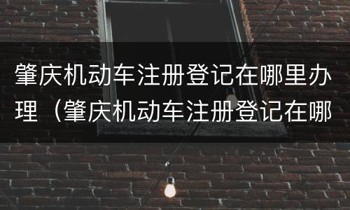 肇庆机动车注册登记在哪里办理（肇庆机动车注册登记在哪里办理业务）