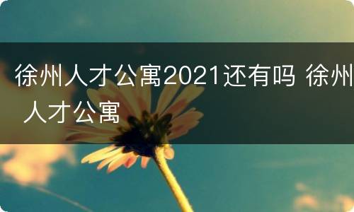 徐州人才公寓2021还有吗 徐州 人才公寓