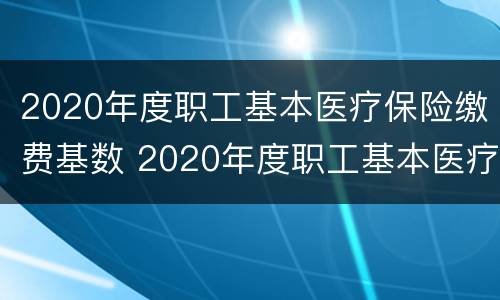 2020年度职工基本医疗保险缴费基数 2020年度职工基本医疗保险缴费基数