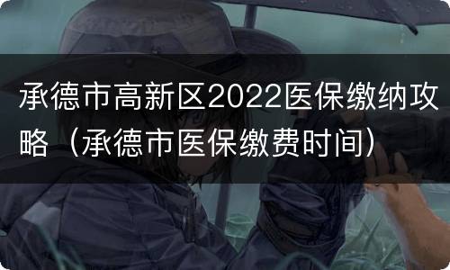 承德市高新区2022医保缴纳攻略（承德市医保缴费时间）