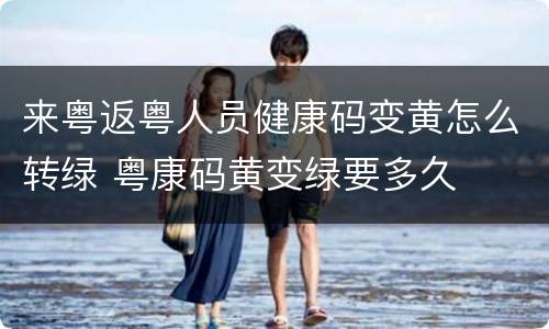来粤返粤人员健康码变黄怎么转绿 粤康码黄变绿要多久