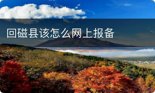 回磁县该怎么网上报备