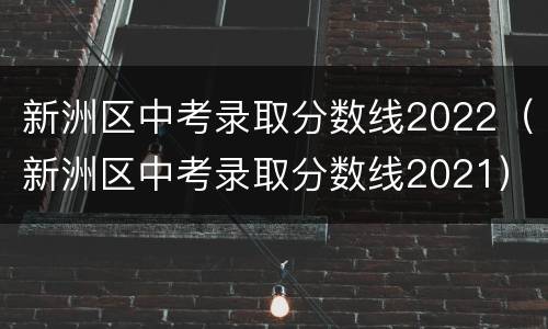 新洲区中考录取分数线2022（新洲区中考录取分数线2021）