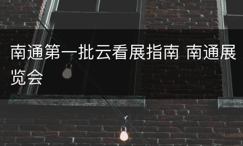 南通第一批云看展指南 南通展览会