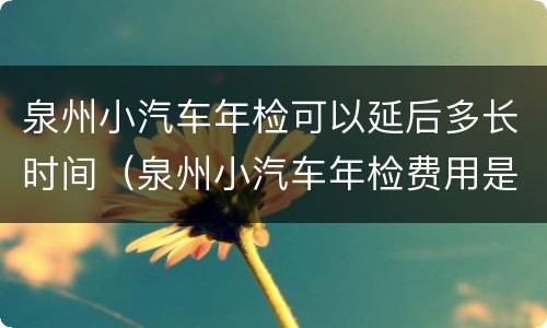 泉州小汽车年检可以延后多长时间（泉州小汽车年检费用是多少）