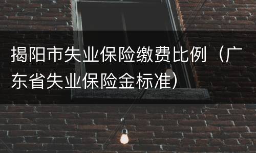 揭阳市失业保险缴费比例（广东省失业保险金标准）