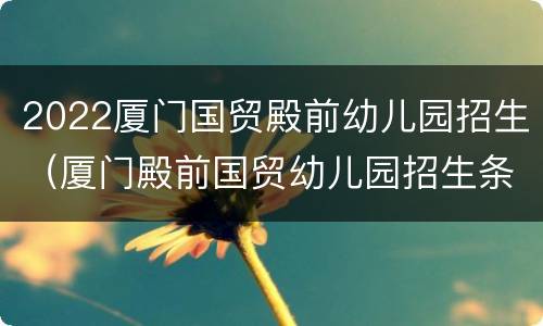 2022厦门国贸殿前幼儿园招生（厦门殿前国贸幼儿园招生条件）