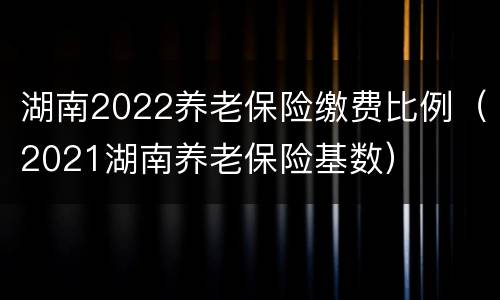 湖南2022养老保险缴费比例（2021湖南养老保险基数）
