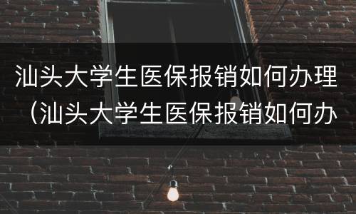 汕头大学生医保报销如何办理（汕头大学生医保报销如何办理的）