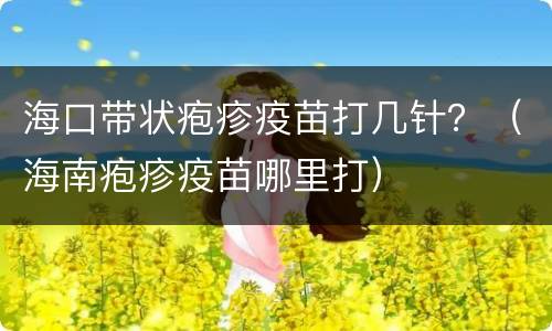 海口带状疱疹疫苗打几针？（海南疱疹疫苗哪里打）