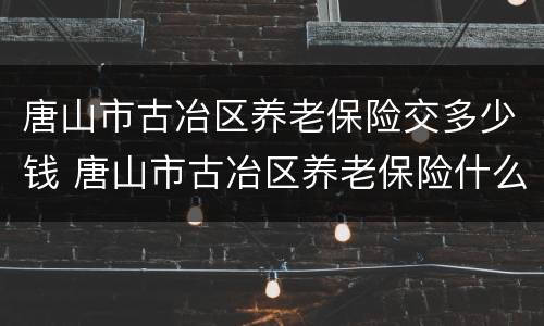 唐山市古冶区养老保险交多少钱 唐山市古冶区养老保险什么时候交