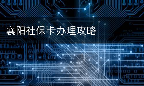 襄阳社保卡办理攻略
