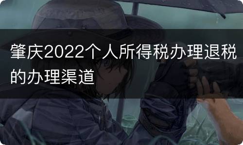 肇庆2022个人所得税办理退税的办理渠道