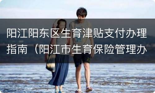 阳江阳东区生育津贴支付办理指南（阳江市生育保险管理办法）