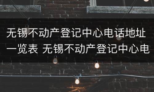 无锡不动产登记中心电话地址一览表 无锡不动产登记中心电话96598
