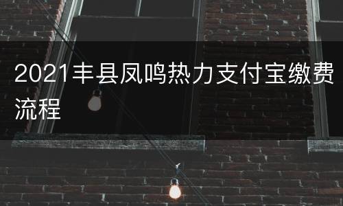 2021丰县凤鸣热力支付宝缴费流程