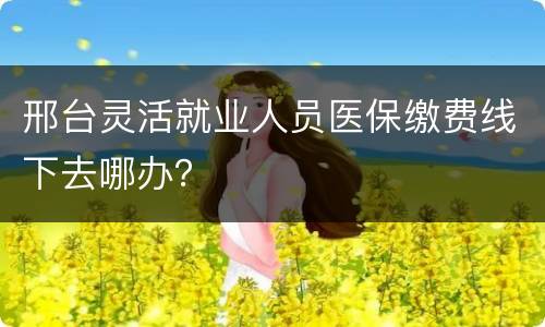 邢台灵活就业人员医保缴费线下去哪办？