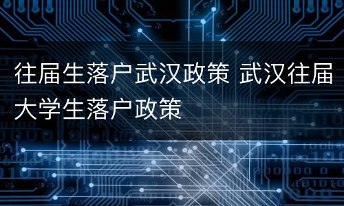 往届生落户武汉政策 武汉往届大学生落户政策