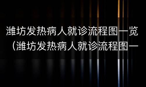 潍坊发热病人就诊流程图一览（潍坊发热病人就诊流程图一览表）