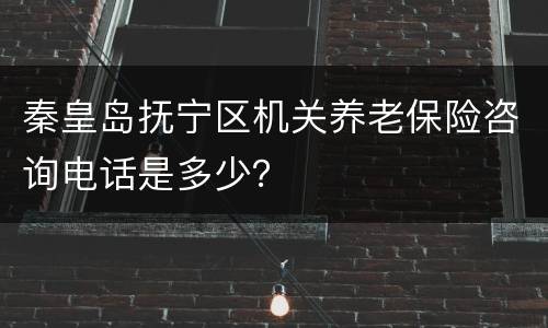 秦皇岛抚宁区机关养老保险咨询电话是多少？