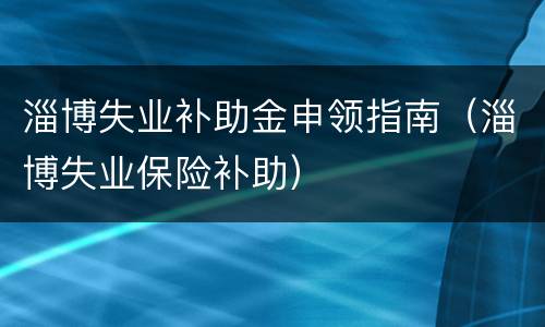 淄博失业补助金申领指南（淄博失业保险补助）