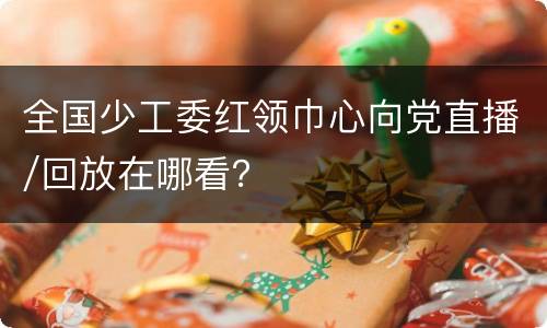 全国少工委红领巾心向党直播/回放在哪看？
