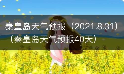 秦皇岛天气预报（2021.8.31）（秦皇岛天气预报40天）
