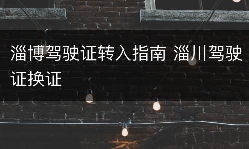淄博驾驶证转入指南 淄川驾驶证换证