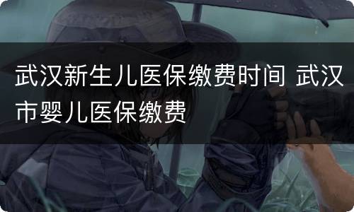 武汉新生儿医保缴费时间 武汉市婴儿医保缴费