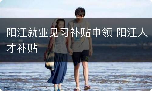 阳江就业见习补贴申领 阳江人才补贴