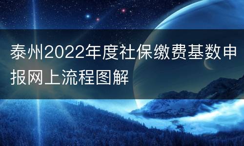 泰州2022年度社保缴费基数申报网上流程图解
