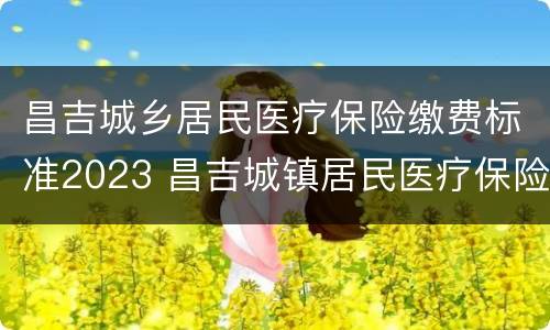 昌吉城乡居民医疗保险缴费标准2023 昌吉城镇居民医疗保险缴费