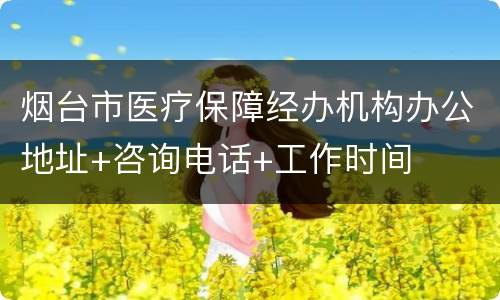 烟台市医疗保障经办机构办公地址+咨询电话+工作时间