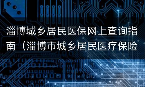 淄博城乡居民医保网上查询指南（淄博市城乡居民医疗保险查询）