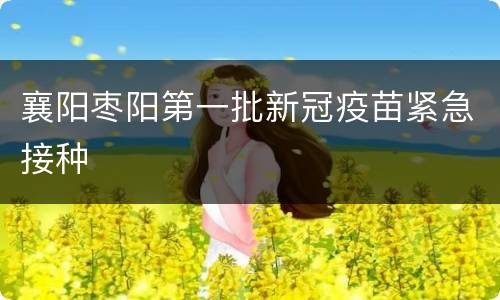襄阳枣阳第一批新冠疫苗紧急接种