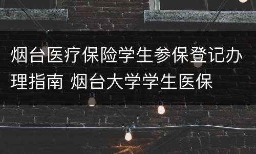 烟台医疗保险学生参保登记办理指南 烟台大学学生医保
